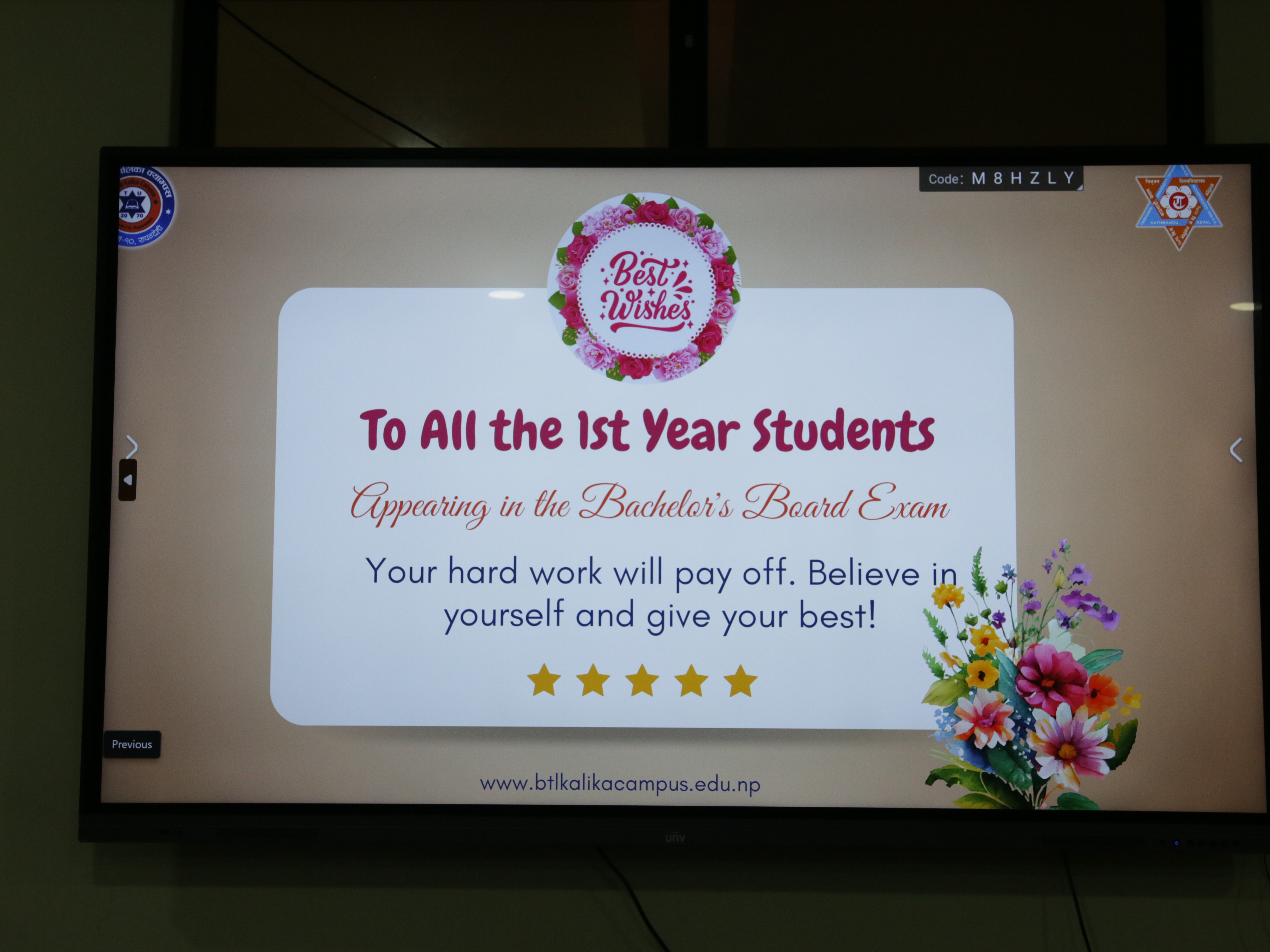 Best Wishes Event for 1st Year Bachelor Students